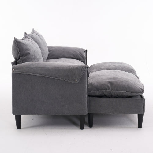 UrbanEase – Convertible 2-Seater Sofa with Storage & Footstools