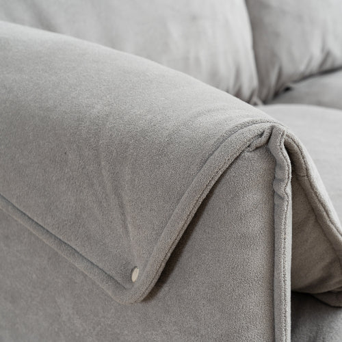 LuxeLounge – Convertible L-Shaped 3-Seater Sofa with Storage & Footstool