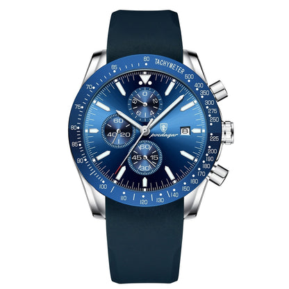 Luminous date chronograph watch